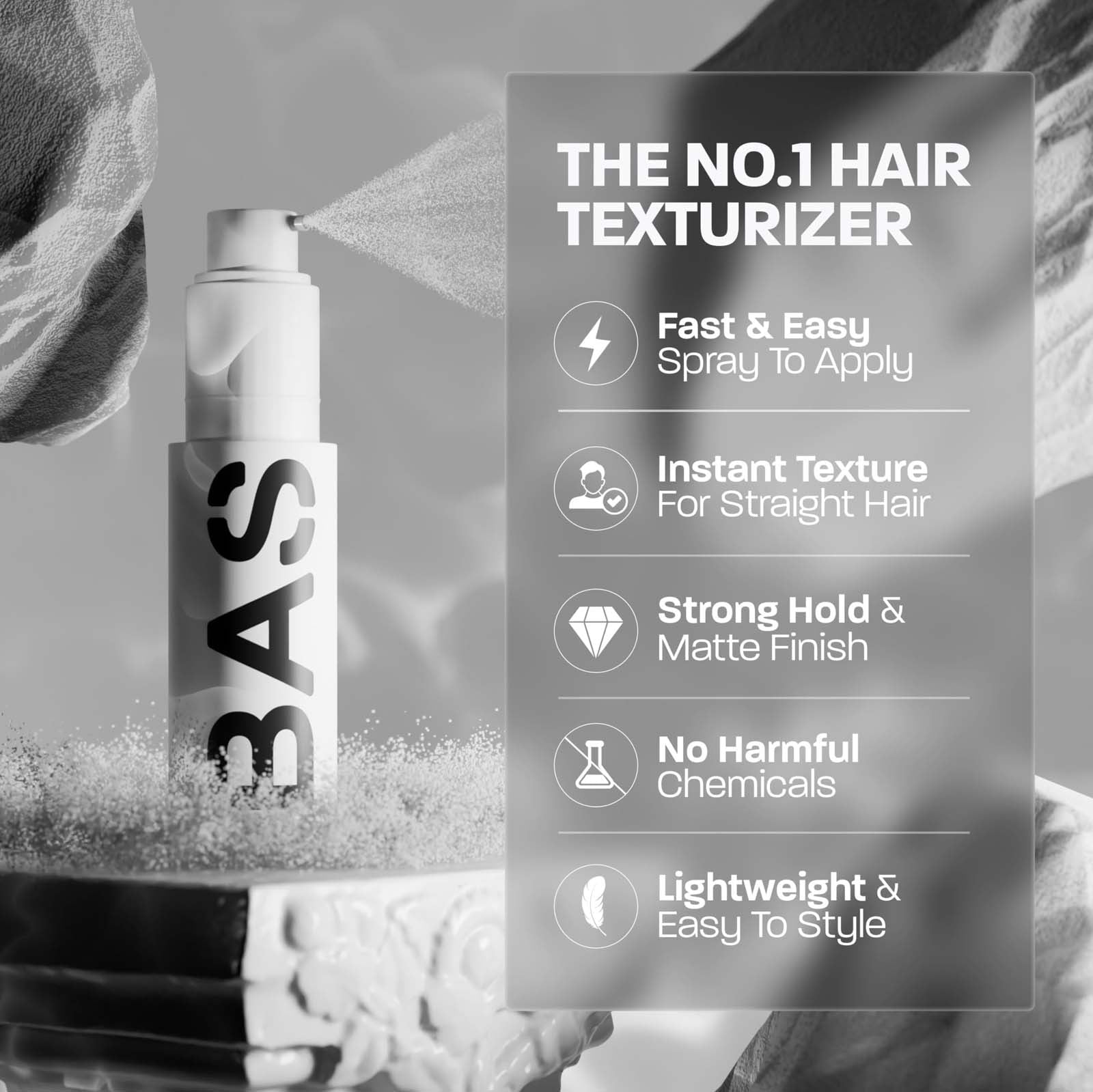 1.69oz Lightweight & Volumizing Hair Texturizing Powder for Short to Medium Hair - Medium Hold, Ideal for Hair Under 6 Inches-Shop