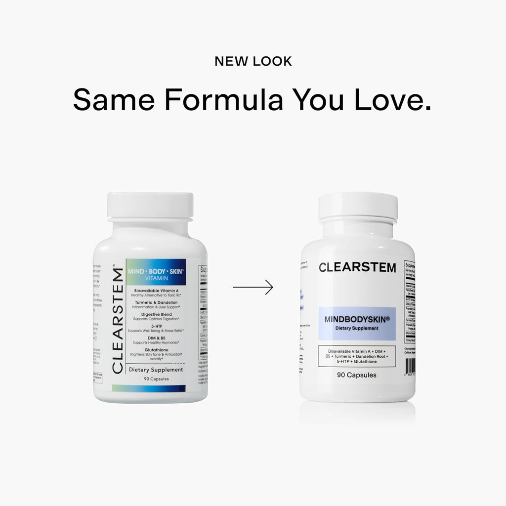 CLEARSTEM -  Hormonal Acne Supplement (5-HTP) - Natural DIM Supplement - Skin Care Vitamins - Hormone Balance, Antioxidants - Gluten Free, Cruelty Free - 30 Servings, 90 Capsules-Shop