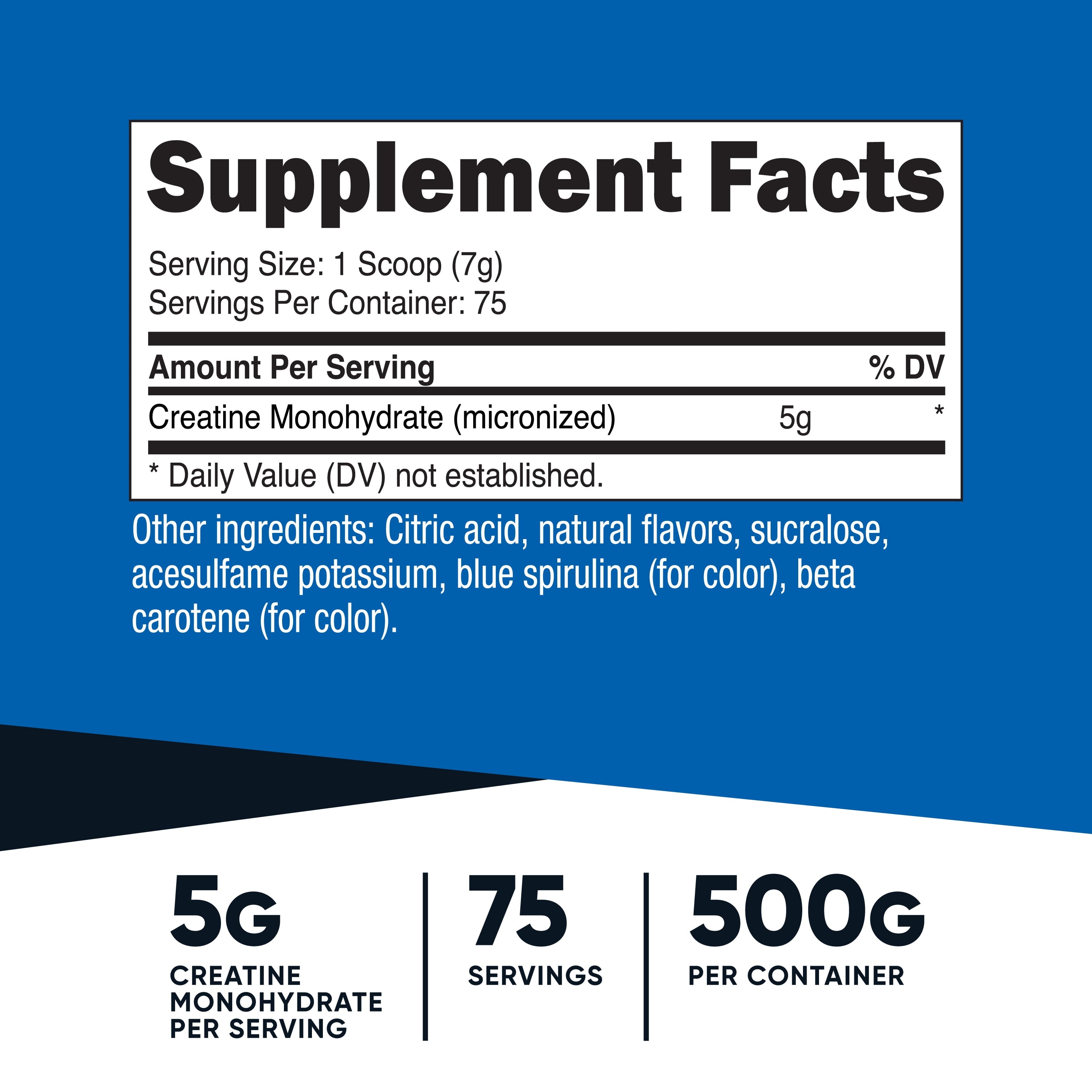 Nutricost Creatine Monohydrate Powder (Coastal Explosion, 500 Gram) - Micronized Creatine Supplement - Vegan, GMO-Free, Gluten Free