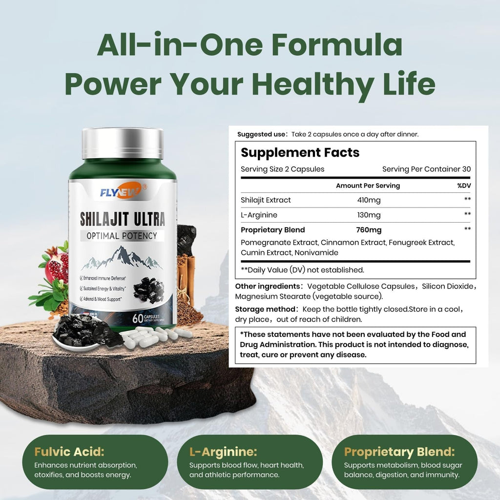 Flynew Ultra-High-Efficiency Shiraiji Extract, Contains L-Arginine, Pure-Shop